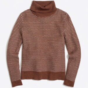 J Crew Caramel Brown Knit Turtleneck Sweater Size XS Style # H3909 Pullover Boho